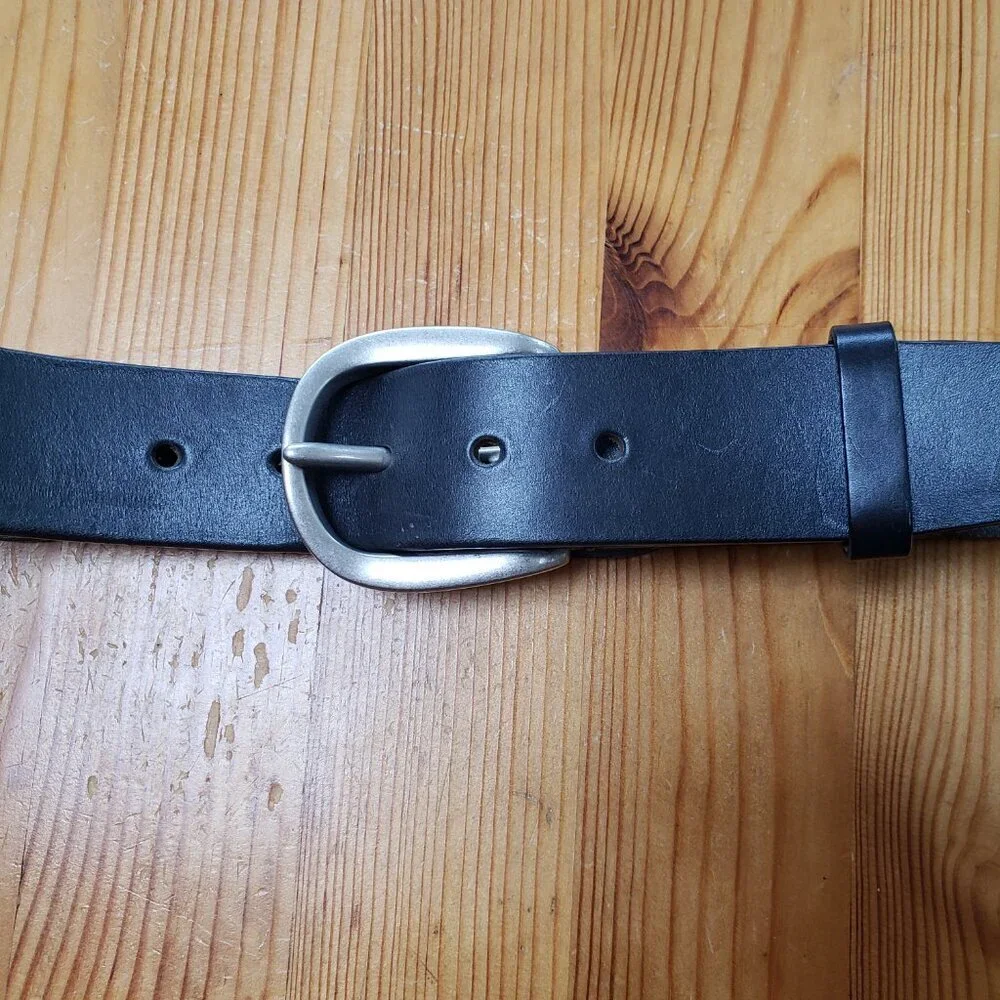 Coach Braided Belt Black Leather 1.5